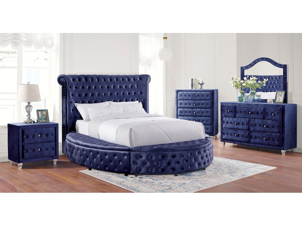 Queen Bed, Blue - main image