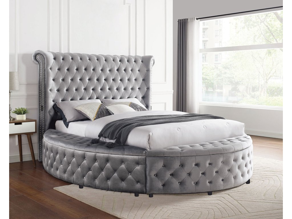 E.King Bed, Gray - image 3