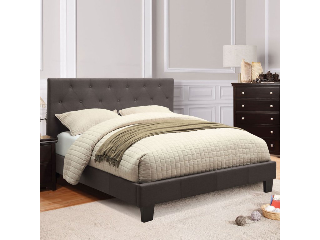 Queen Bed, Gray - main image