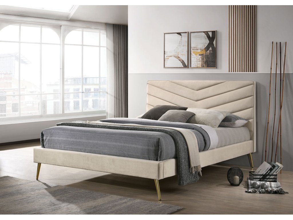 E.King Bed, Beige - main image