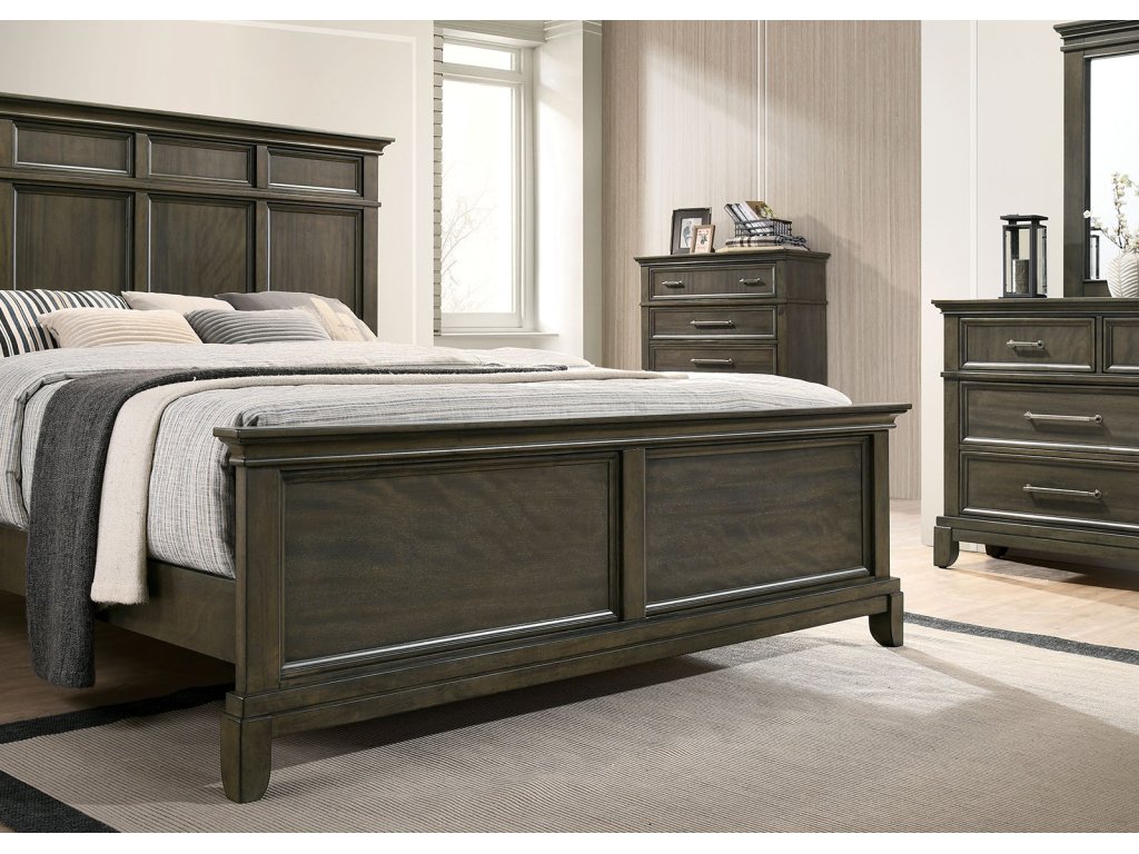 E.King Bed, Gray - image 1