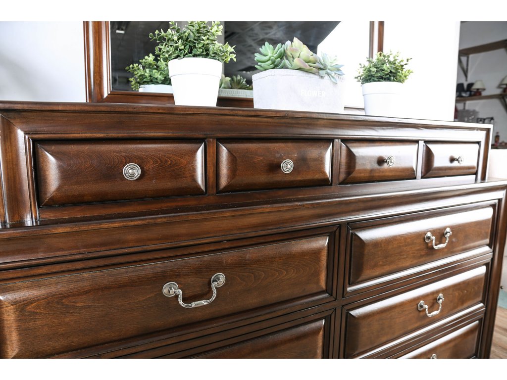 Cal.King Bed, Brown Cherry - image 2