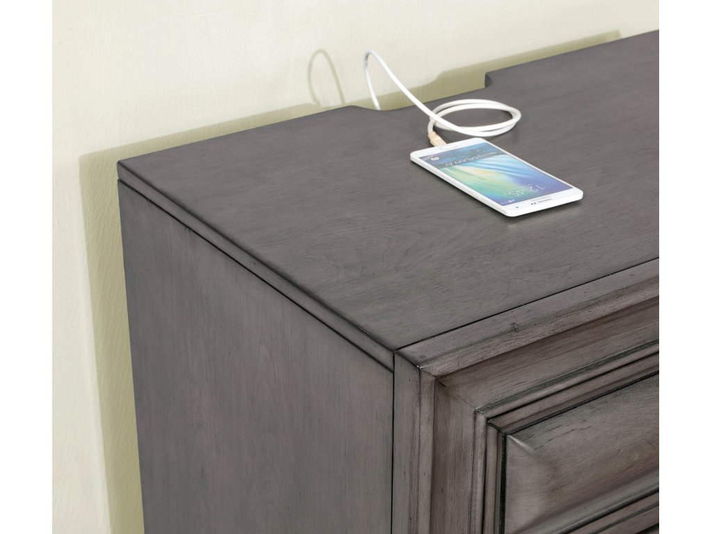 Nightstand w/ USB, Gray - image 2