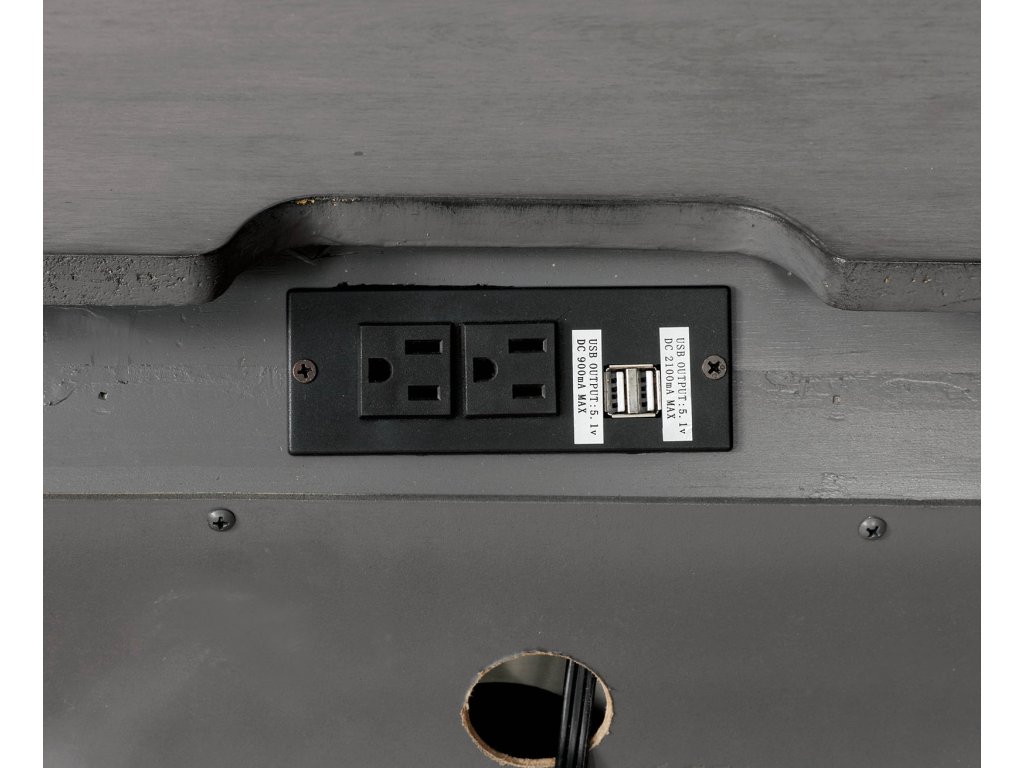 Nightstand w/ USB, Gray - image 4