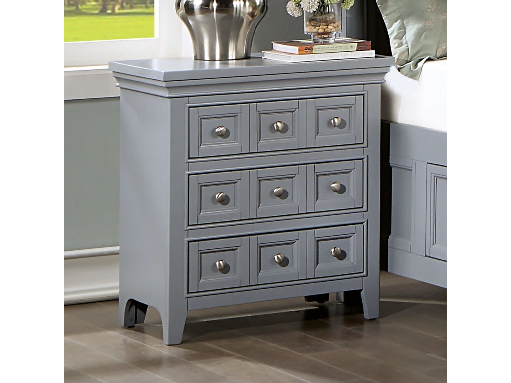 Nightstand w/ USB, Gray - main image