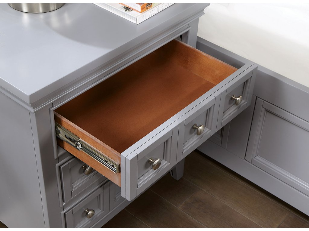 Nightstand w/ USB, Gray - image 3