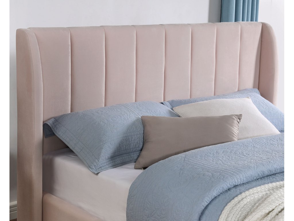 Queen Bed, Light Pink - image 1