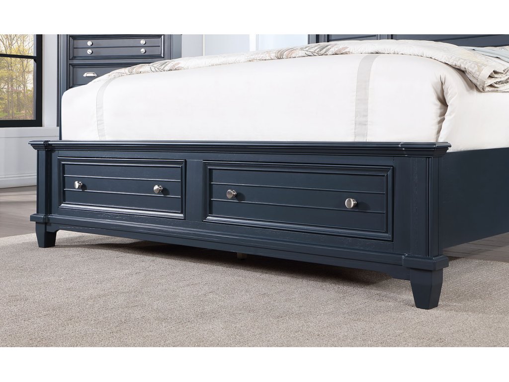E.King Bed, Slate Blue - image 3