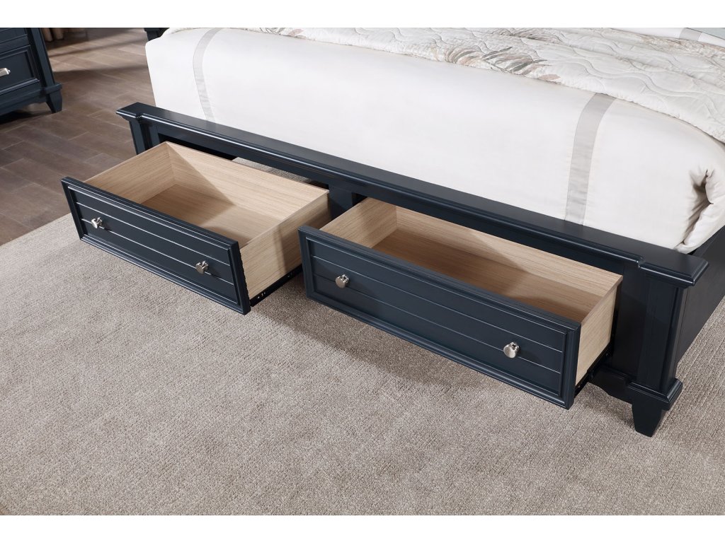 E.King Bed, Slate Blue - image 4