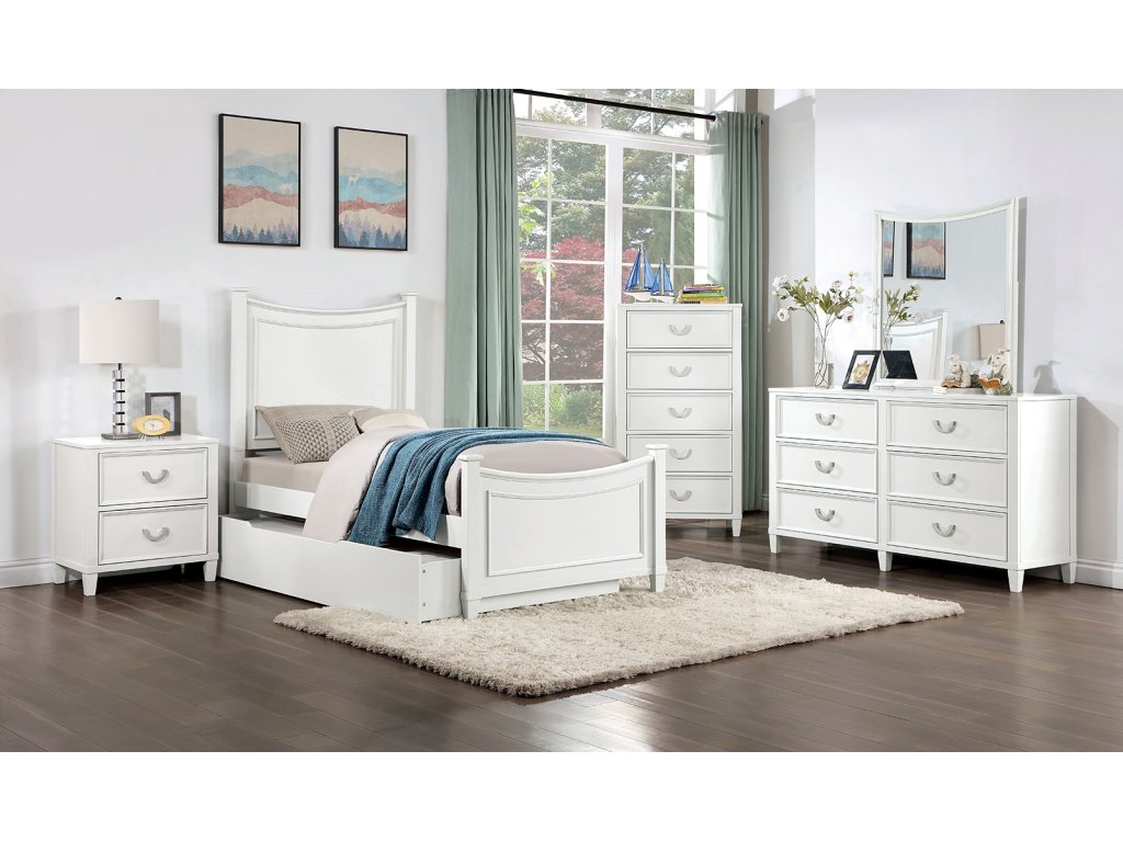 Twin Bed, White - main image