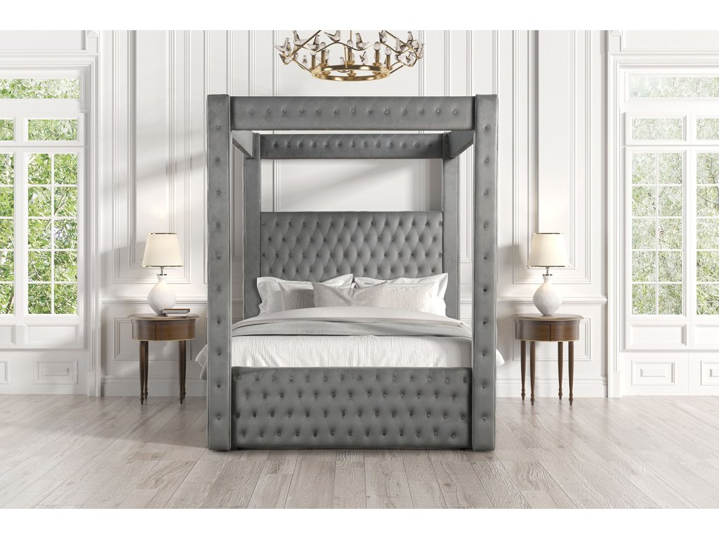 E.King Bed, Gray - image 2