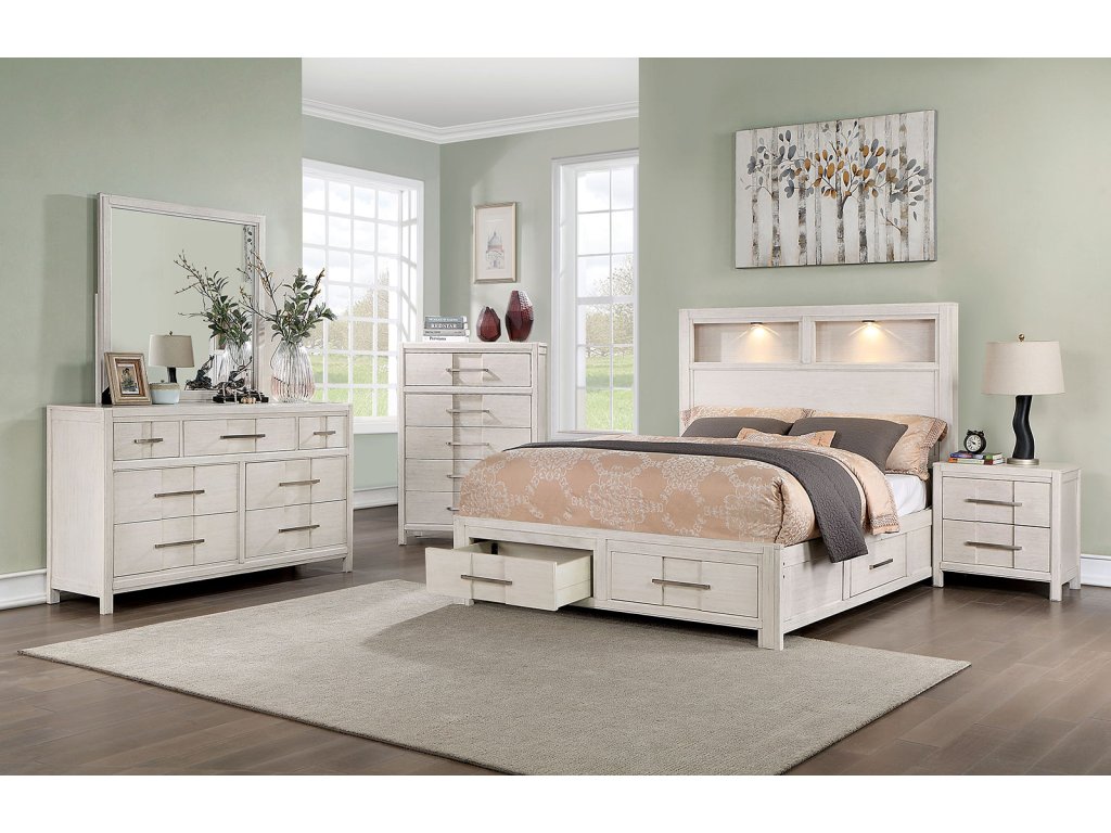 Cal.King Bed, White - main image
