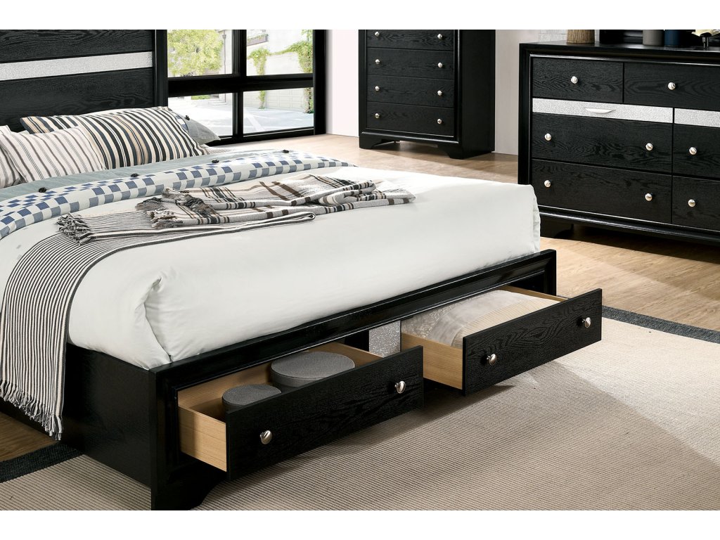 Queen Bed, Black - image 1