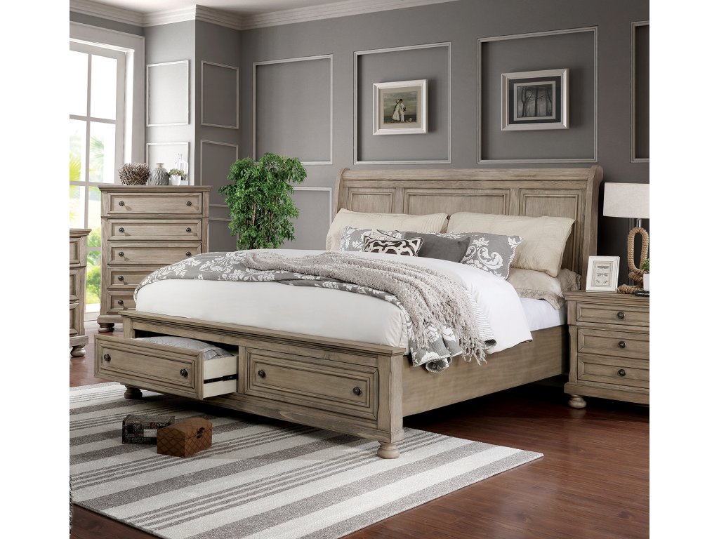 Cal.King Bed, Gray - main image