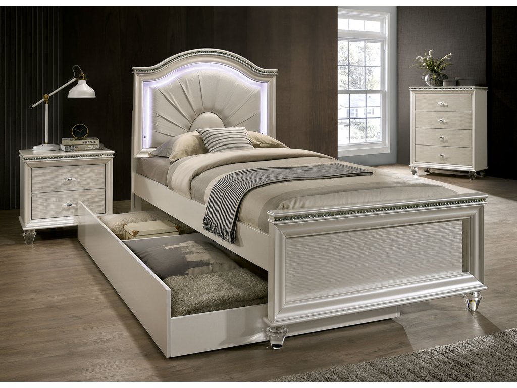 Full Bed, Pearl White - image 2