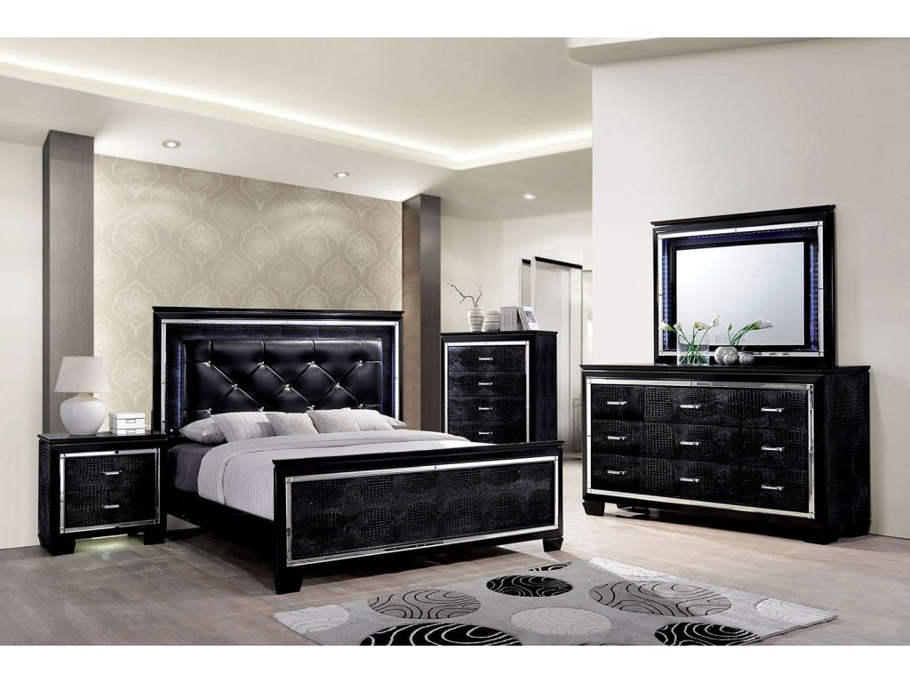 Queen Bed, Black - image 1