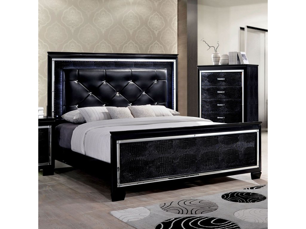 Queen Bed, Black - main image