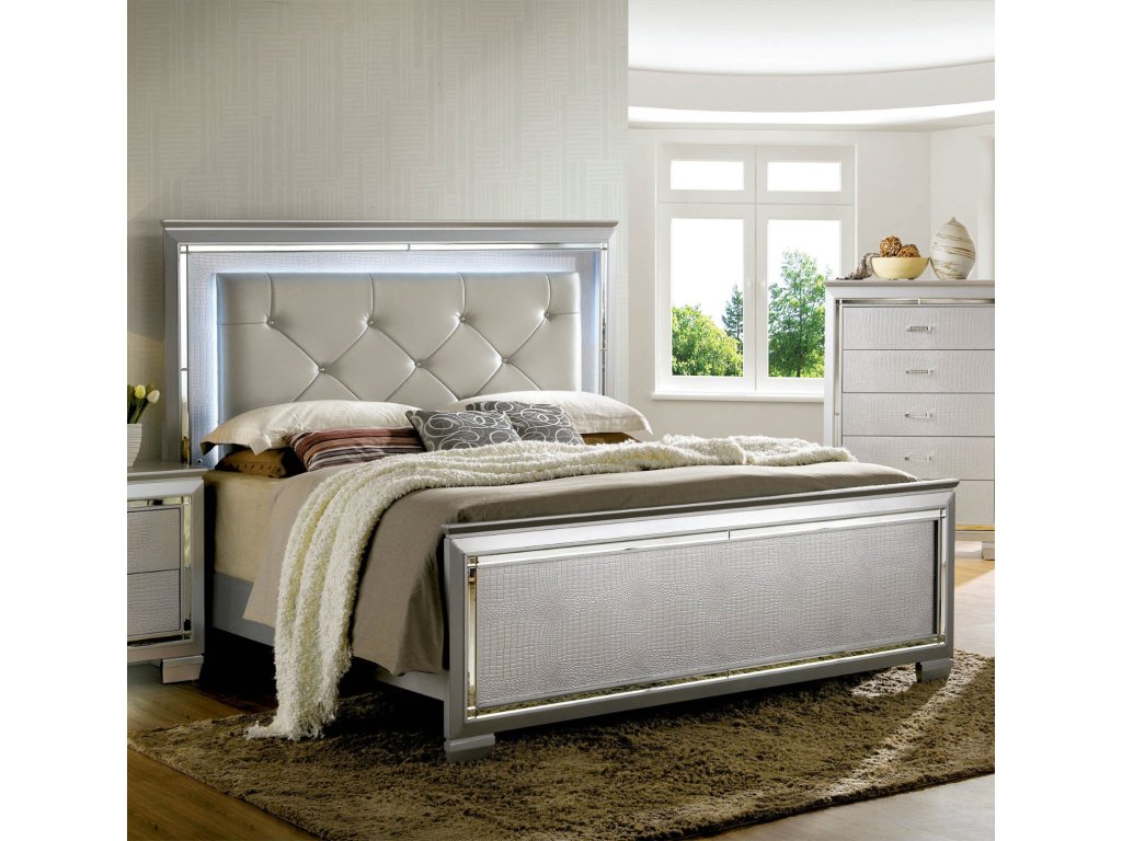 Cal.King Bed, Silver - main image