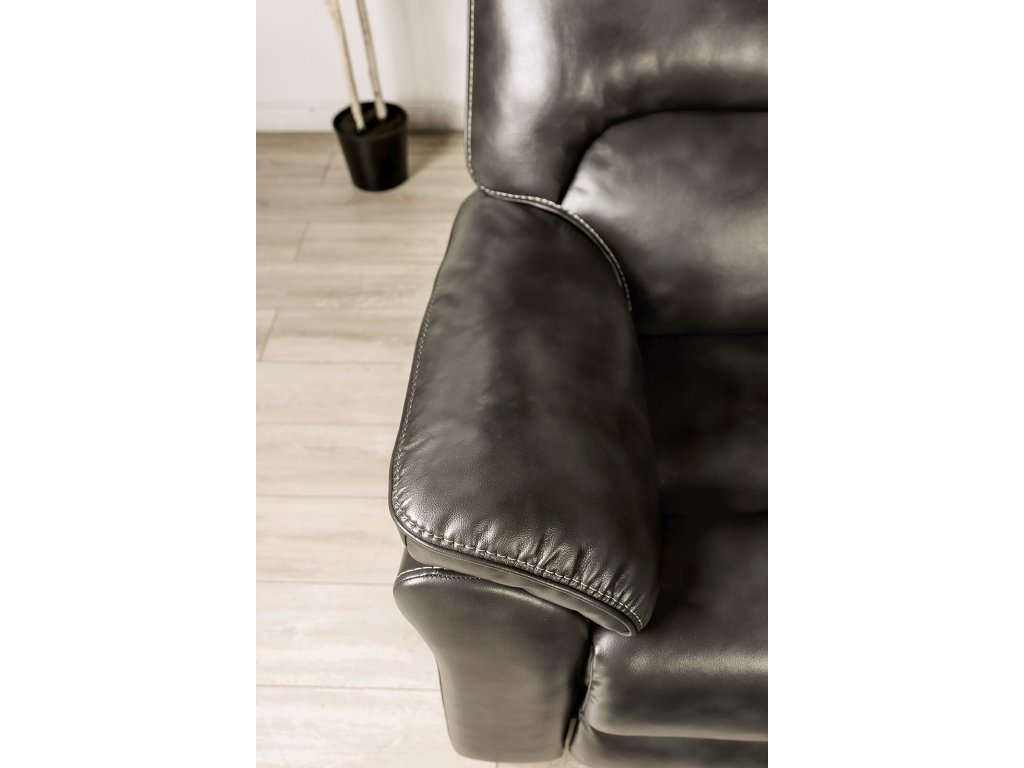 Sofa, Dark Gray Leatherette - image 5