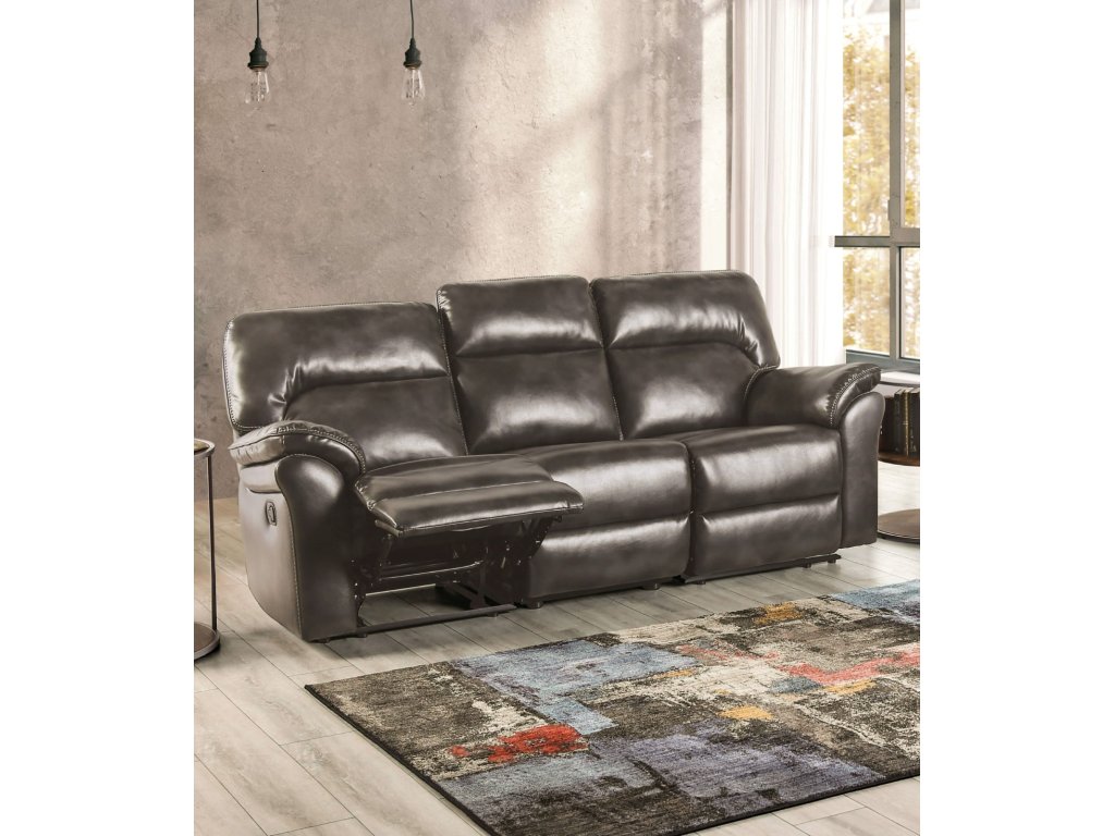 Sofa, Dark Gray Leatherette - main image
