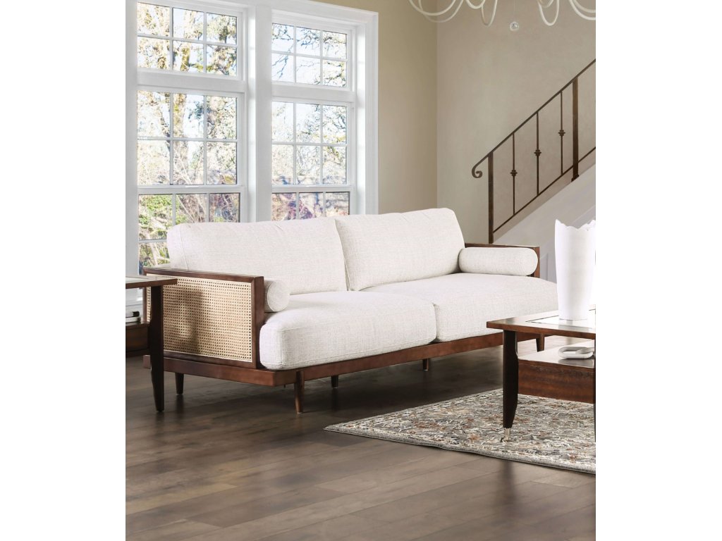 Sofa, Beige/Walnut - main image
