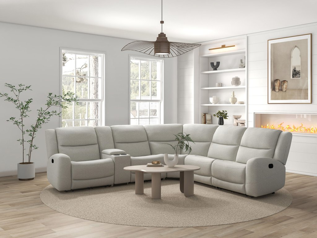 Sectional, Beige - image 3