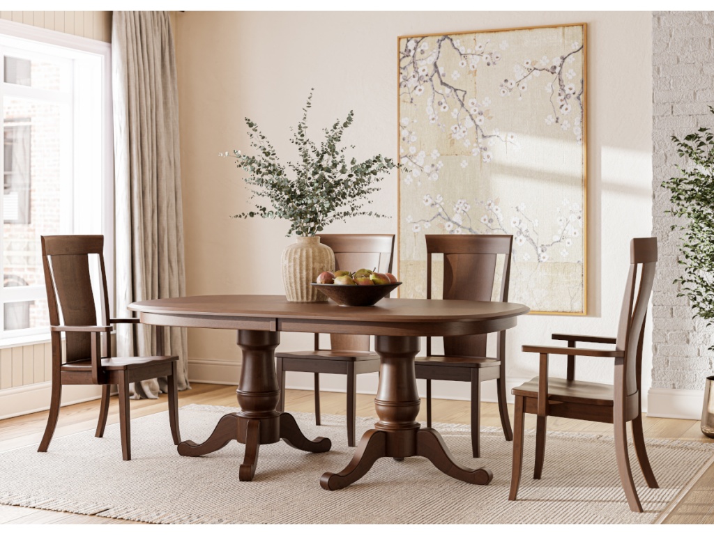 West Point Chancellor Double Pedestal Table, alternate view 1