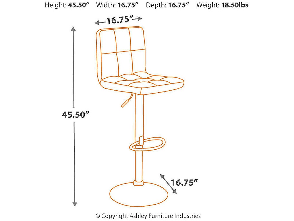 Bellatier Adjustable Height Bar Stool (Set of 2) - image 3