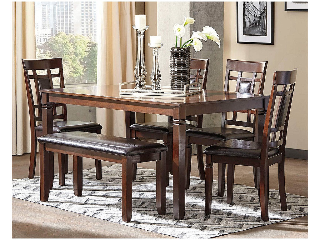 Bennox Dining Table and Chairs with Bench (Set of 6) - image 1