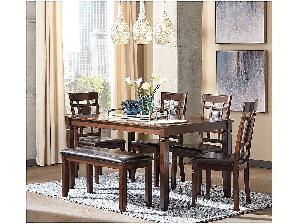 Bennox Dining Table and Chairs with Bench (Set of 6) - image 4