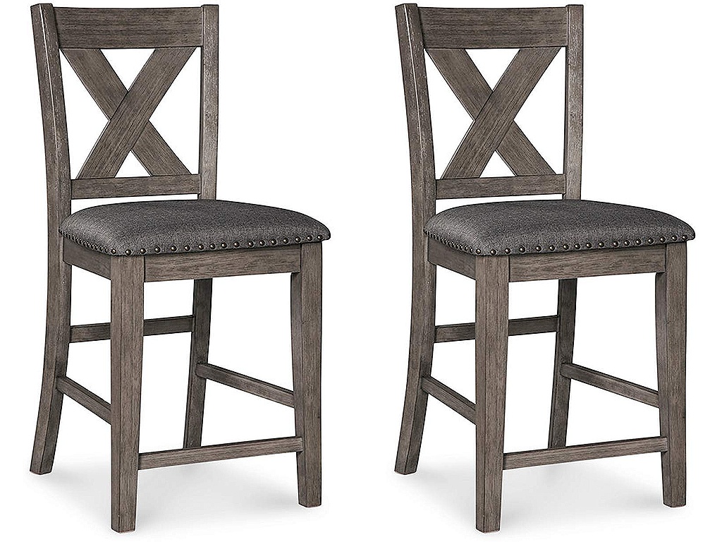 Caitbrook Counter Height Upholstered Bar Stool (Set of 2) - main image