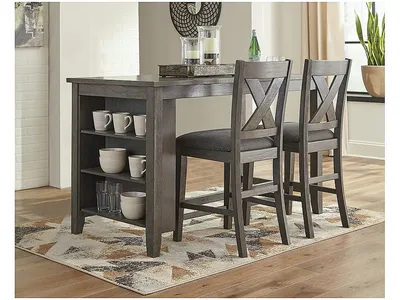 Caitbrook Counter Height Dining Table and 2 Barstools