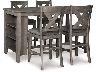 Caitbrook Counter Height Dining Table and 4 Barstools