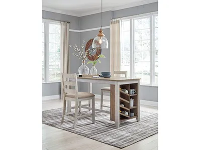 Skempton Counter Height Dining Table and 2 Barstools