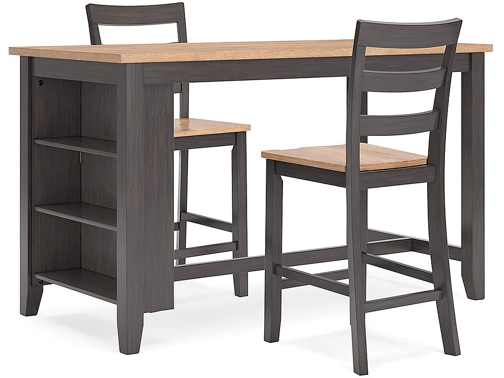 Gesthaven Counter Height Dining Table and 2 Barstools - main image