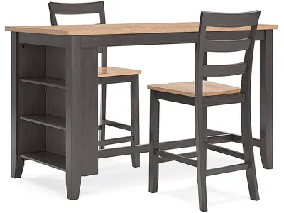 Gesthaven Counter Height Dining Table and 2 Barstools