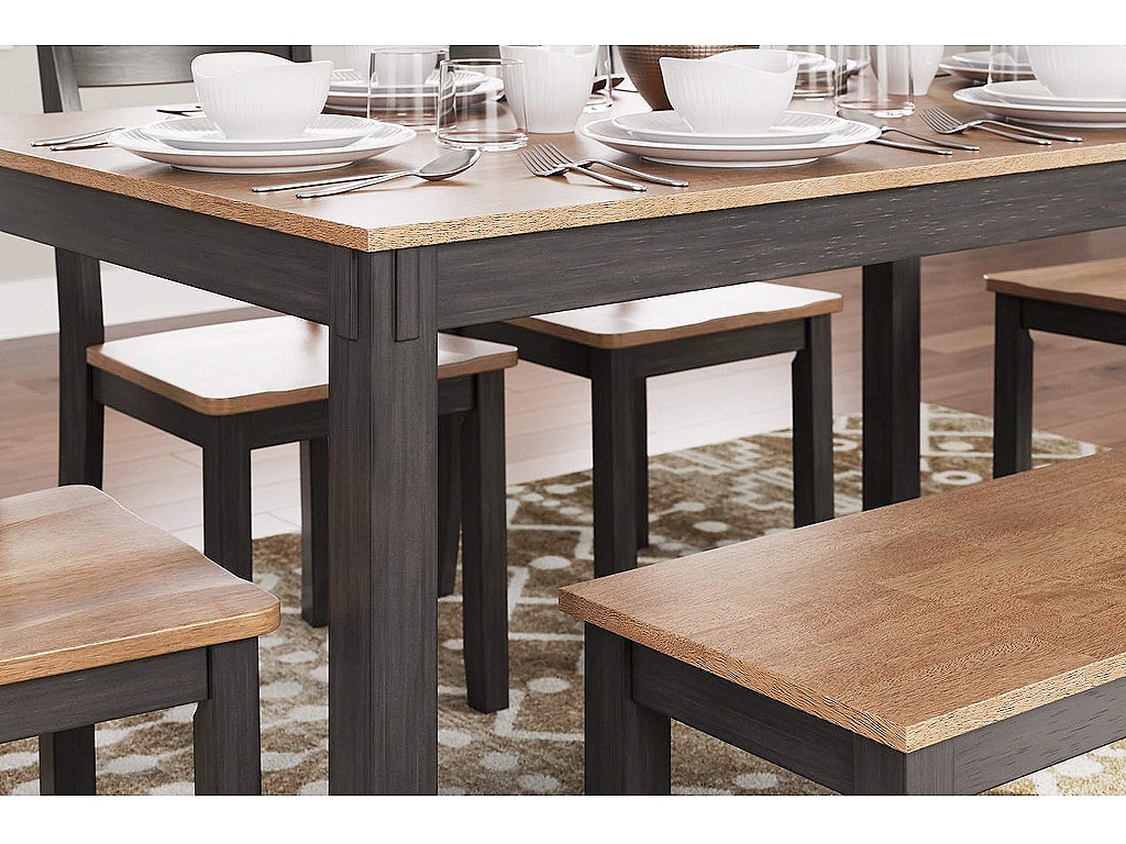 Gesthaven Dining Table with 4 Chairs and Bench (Set of 6) - image 3