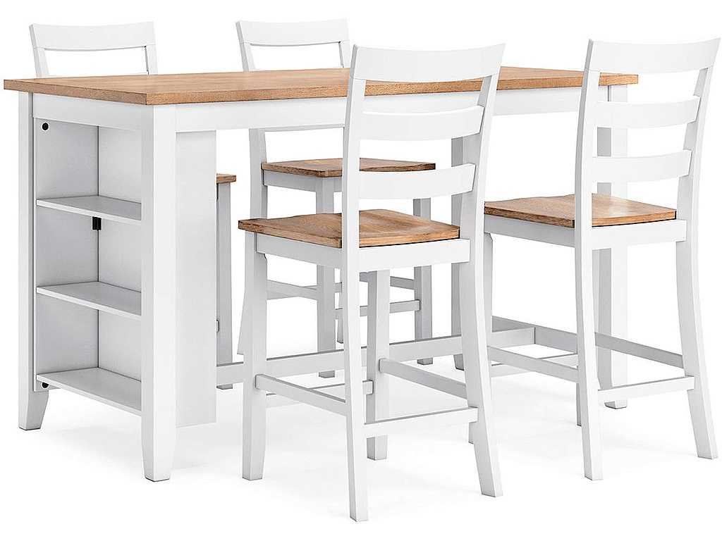 Gesthaven Counter Height Dining Table and 4 Barstools - image 1