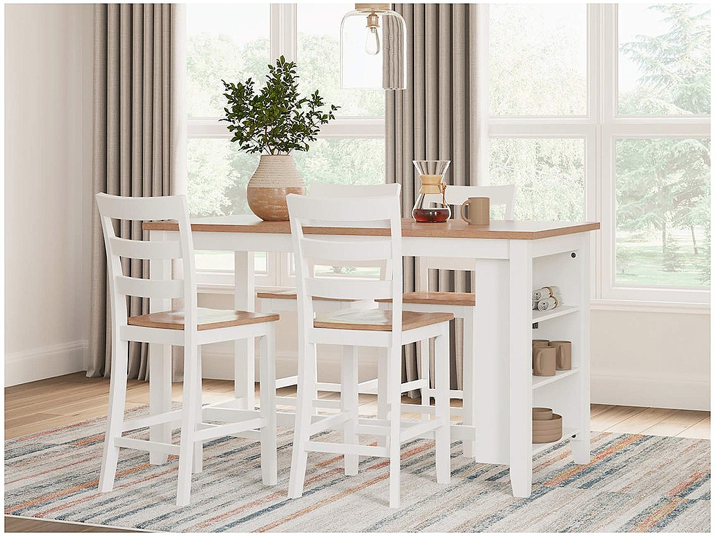 Gesthaven Counter Height Dining Table and 4 Barstools - main image