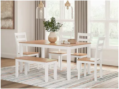 Gesthaven Dining Table with 4 Chairs and Bench (Set of 6) - Alternative View