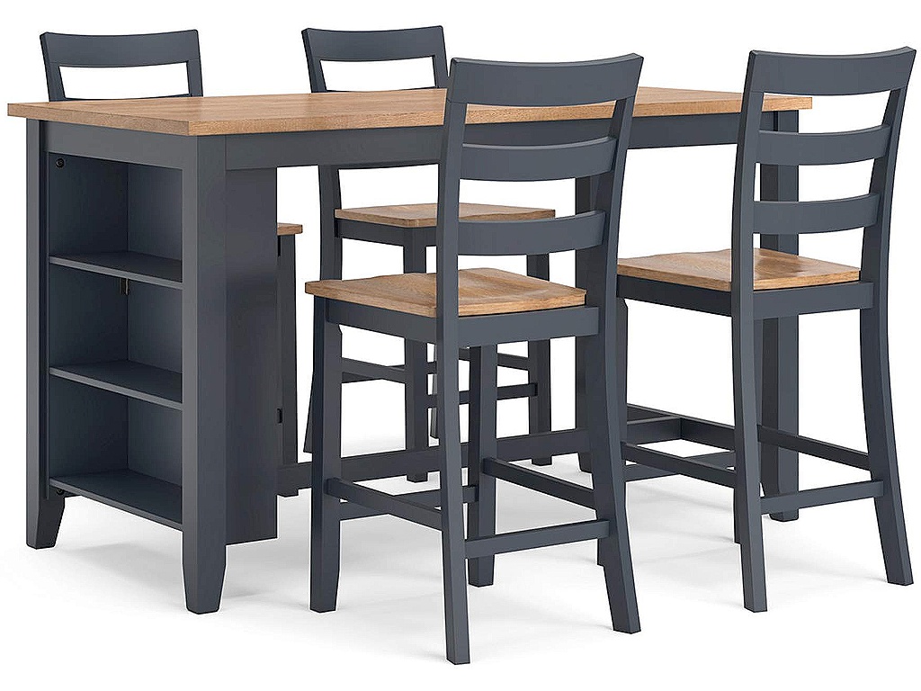 Gesthaven Counter Height Dining Table and 4 Barstools - image 1