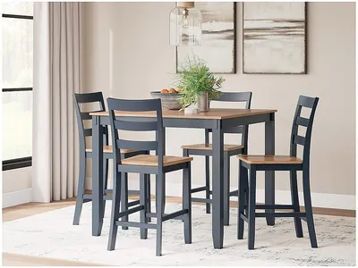 Gesthaven Counter Height Dining Table and 4 Barstools (Set of 5) - Alternative View