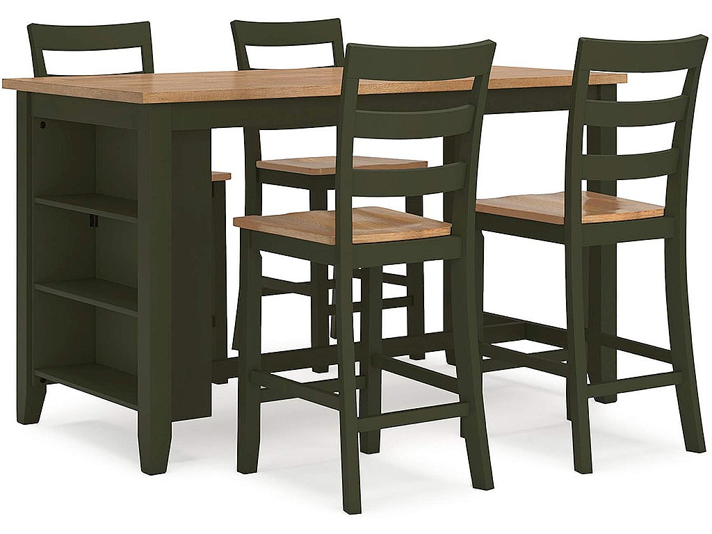 Gesthaven Counter Height Dining Table and 4 Barstools - main image
