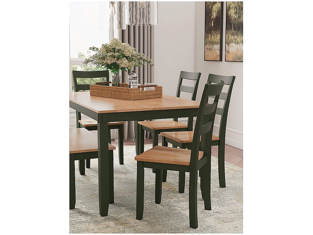 Gesthaven Dining Table with 4 Chairs and Bench (Set of 6) - image 4