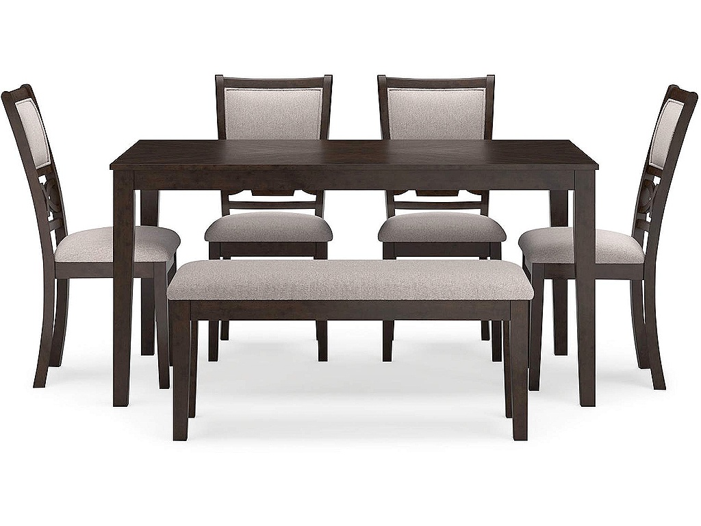 Langwest Dining Table and 4 Chairs and Bench (Set of 6) - image 2