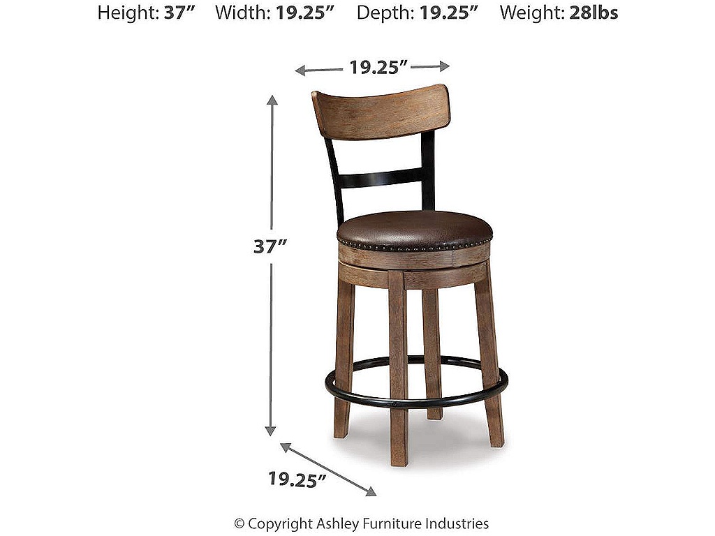 Pinnadel Counter Height Bar Stool (Set of 2) - image 3