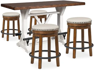 Valebeck Counter Height Table and 4 Stools