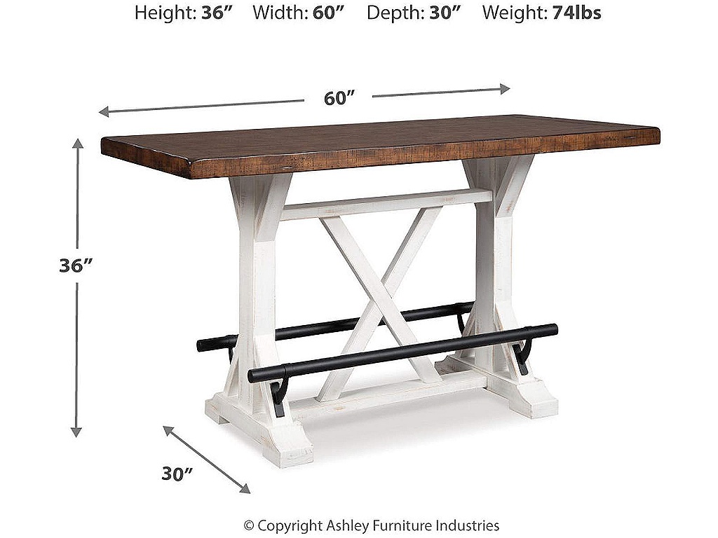 Valebeck Counter Height Dining Table, 4 Barstools and Server - image 9