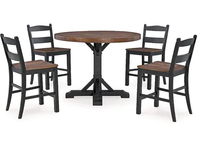 Valebeck Counter Height Dining Table and 4 Barstools - Alternative View