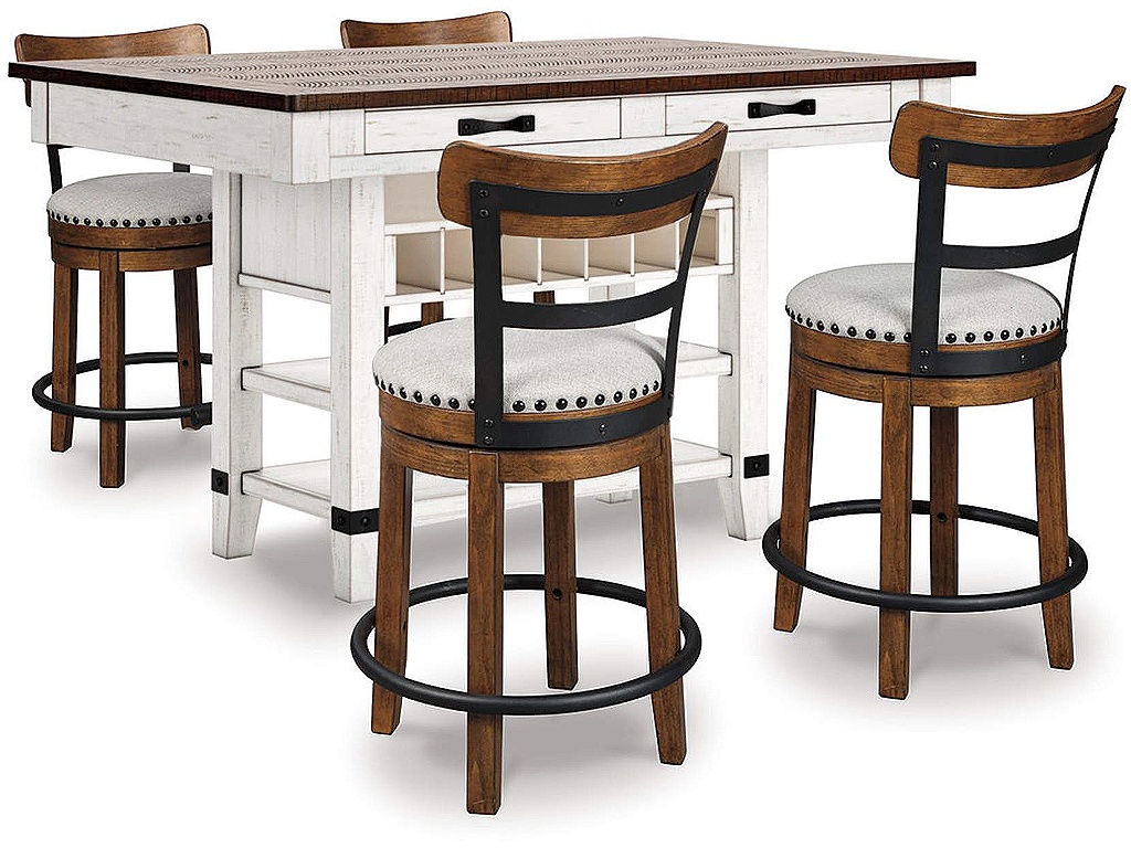 Valebeck Counter Height Dining Table and 4 Barstools - image 1